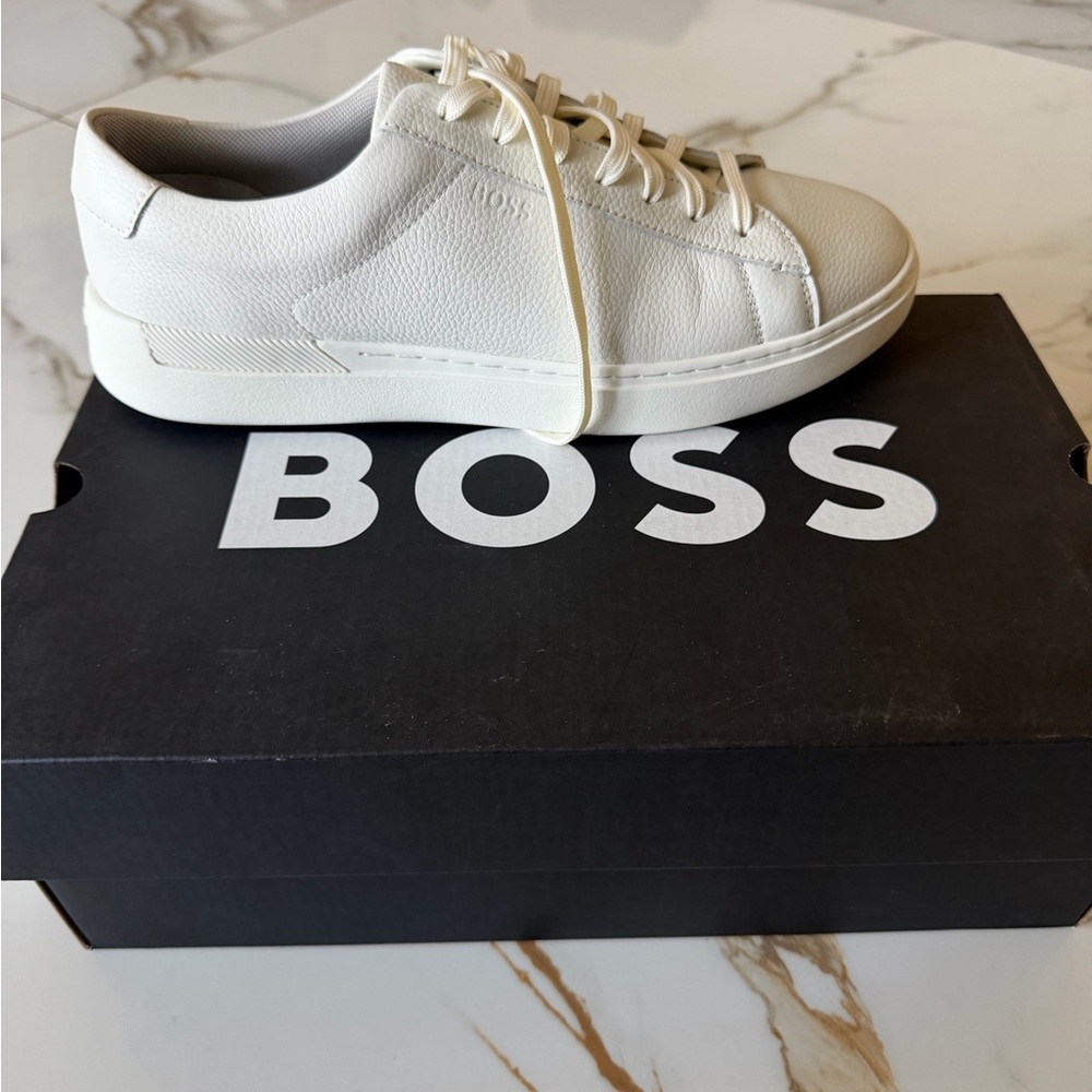 Boss Men's Cream Sneakers